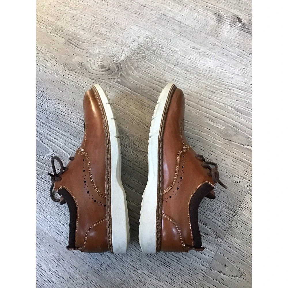 Stacy Adams Est.1875 Shoes Boys Size 2 M Brown Leather Wingtip Oxfords 43436-221